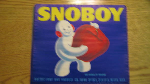 Snoboy Pacific Fruit Fruit Crate Label