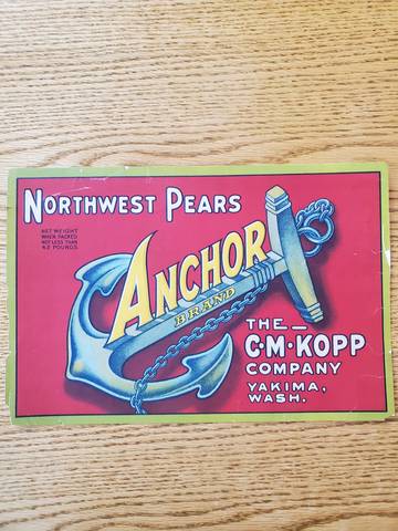 Anchor  Fruit Crate Label
