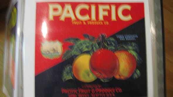 Pacific Red Fruit Crate Label