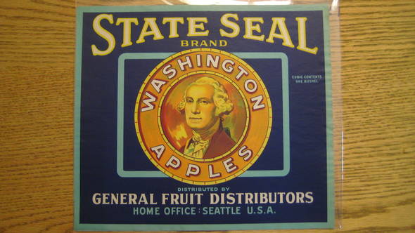 State Seal Fruit Crate Label