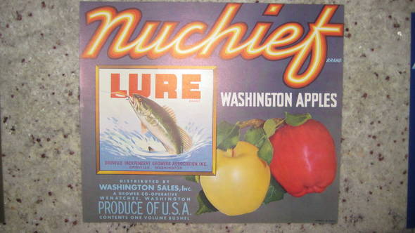 Nuchief Lure Fruit Crate Label