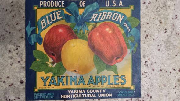 Blue Ribbon 40# Fruit Crate Label