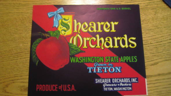 Shearer Orchards Fruit Crate Label