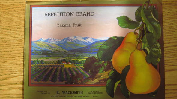 Repetition Fruit Crate Label