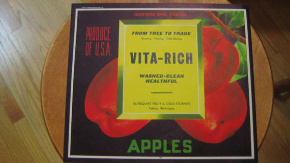 Vita Rich Fruit Crate Label