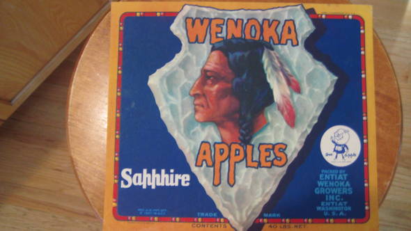 Wenoka Sapphire Fruit Crate Label
