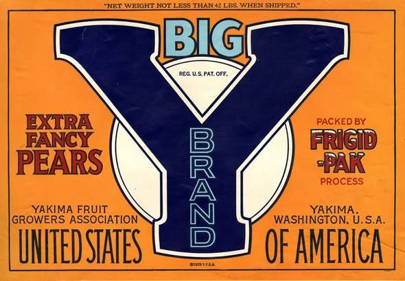 Big Y NWNLT42LBS WS 1928 Mid Fruit Crate Label