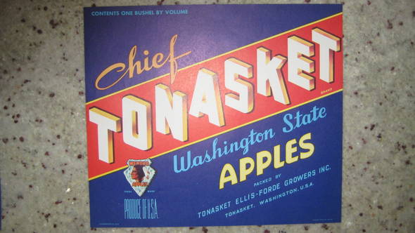 Chief Tonasket Fruit Crate Label