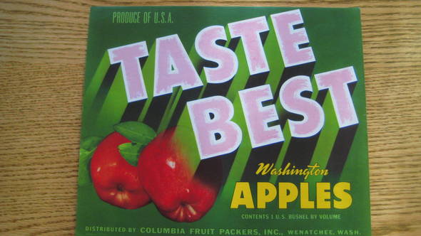 Taste Best Fruit Crate Label
