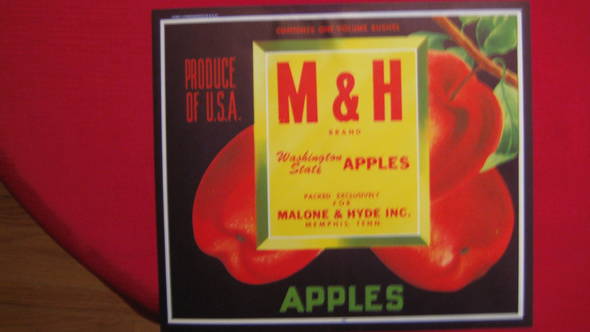 M & H Fruit Crate Label