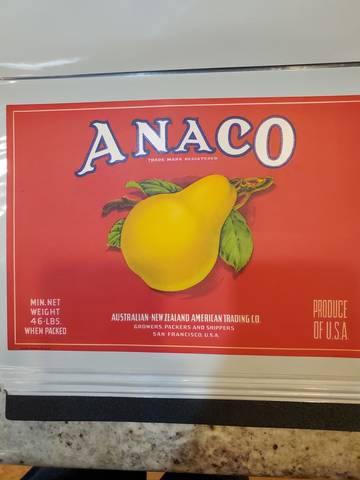Anaco Fruit Crate Label