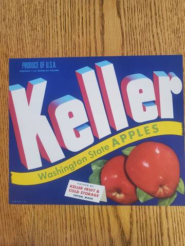 Keller Fruit Crate Label