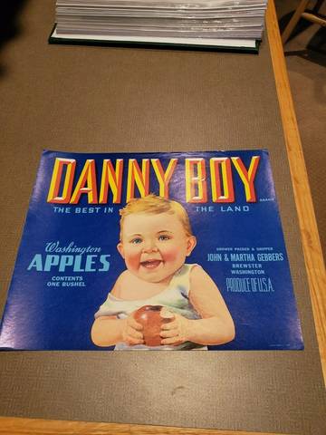 Danny Boy Fruit Crate Label