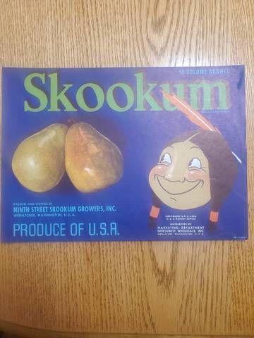 Skookum Ninth Street Fruit Crate Label
