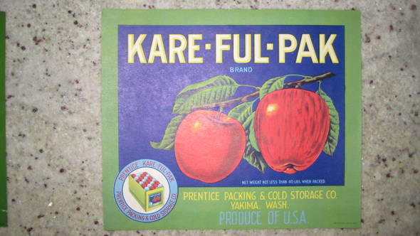 Kare Ful Pak Fruit Crate Label
