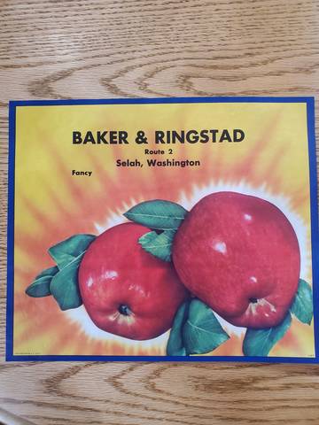Baker & Ringstad Fancy Fruit Crate Label