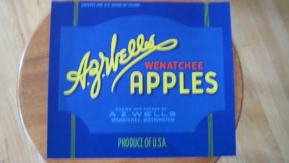 A.Z.Wells Fruit Crate Label