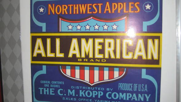 All American cubic contents Fruit Crate Label