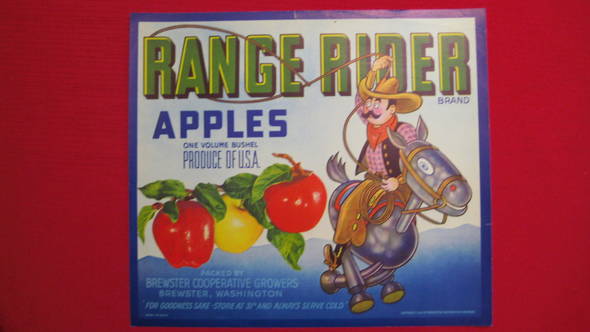 Range Rider Fruit Crate Label