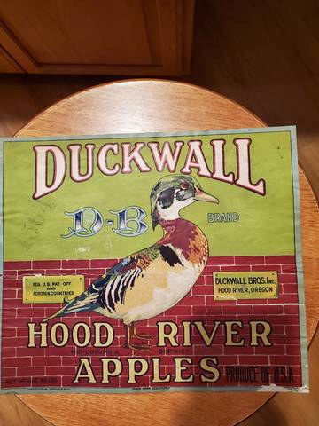 Duckwall Green Fruit Crate Label