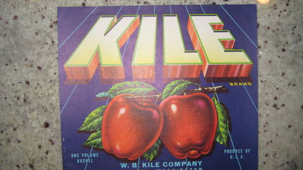 Kile Fruit Crate Label