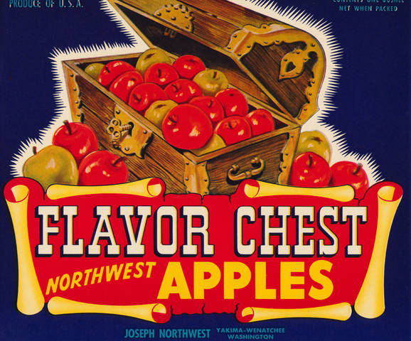 Flavor chest Fruit Crate Label