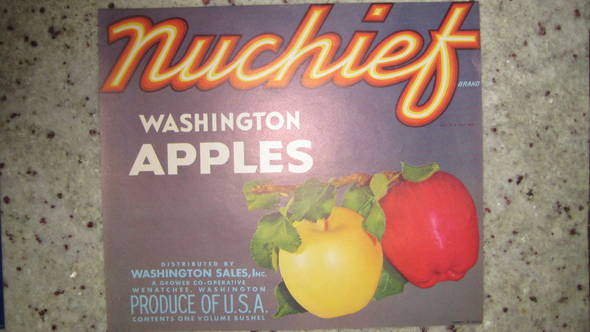 Nuchief Fruit Crate Label