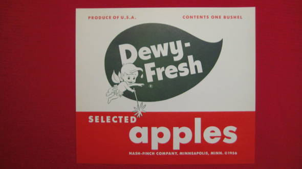 Dewey Fresh Fruit Crate Label