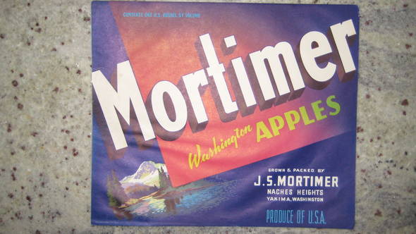 Mortimer Fruit Crate Label