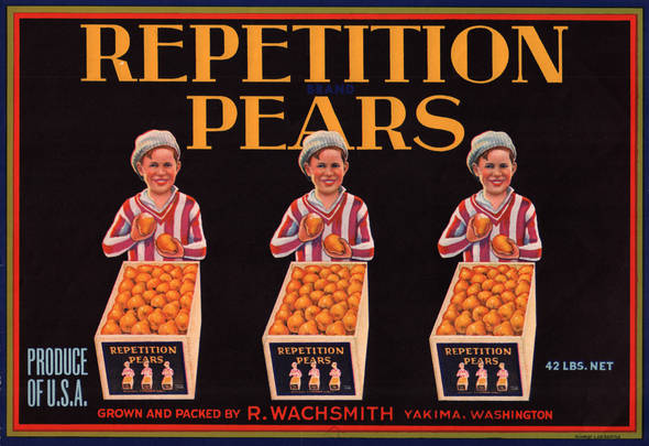repetition Fruit Crate Label