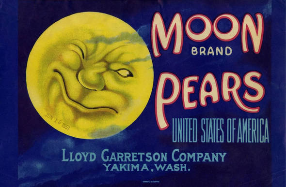 Moon No weight Fruit Crate Label