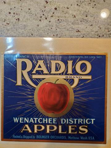 Radio Fruit Crate Label