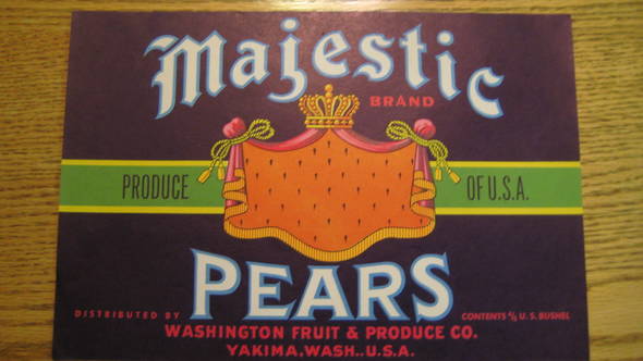 Majestic Fruit Crate Label
