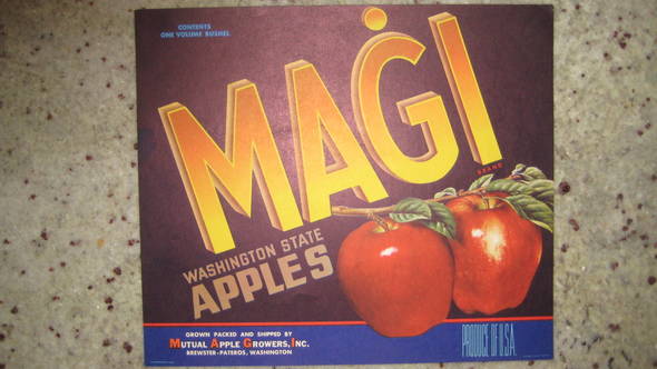 Magi Fruit Crate Label