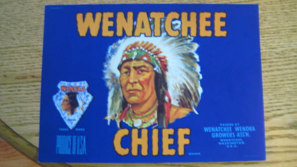Wenatchee Chief Fruit Crate Label