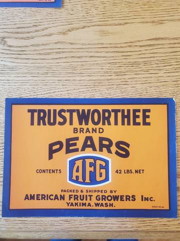 Trustworthee 42lb Net Fruit Crate Label