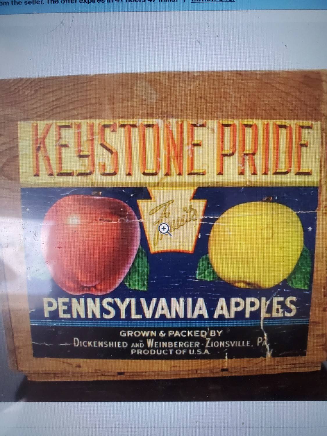 Keystone Label Example Keystone Pride Fruit Crate Label - Yakima Valley Labels