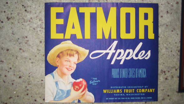 Eatmor 40 lbs Fruit Crate Label