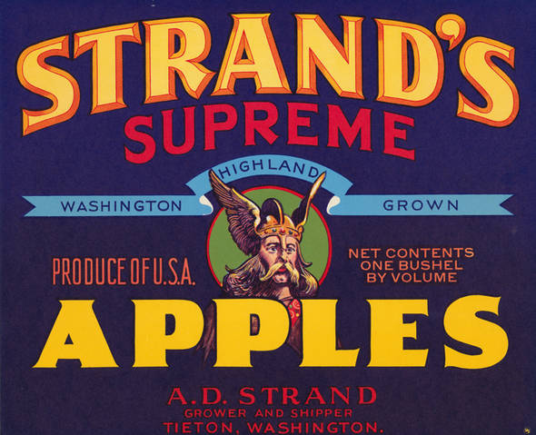 Strand Supreme Fruit Crate Label