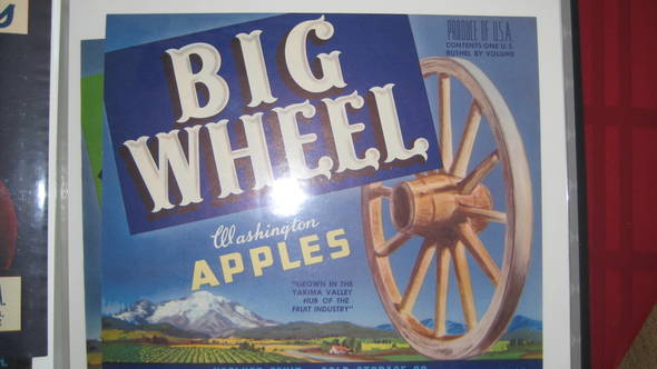 Big Wheel Fruit Crate Label