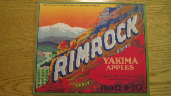 Rimrock Yakima Fruit Exchange Fruit Crate Label