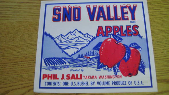 Sno Valley XF Fruit Crate Label