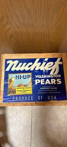Nuchief Hi Up Inset Fruit Crate Label