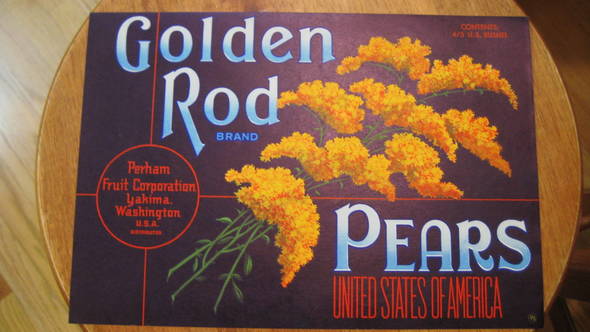 Golden Rod Fruit Crate Label