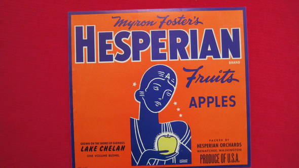 Hesperian Fruit Crate Label