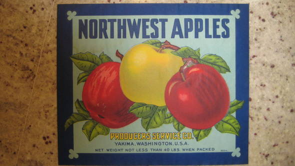 Northwest Apples Fruit Crate Label