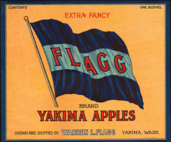 Blue Flagg Fruit Crate Label