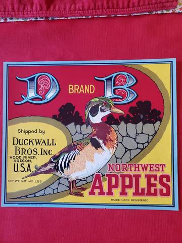 DB Red Simpson Fruit Crate Label