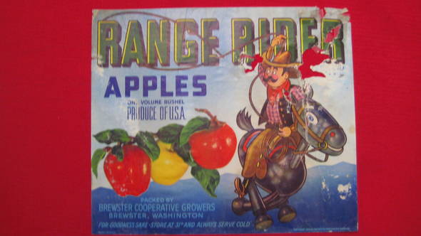 Range Rider Fruit Crate Label