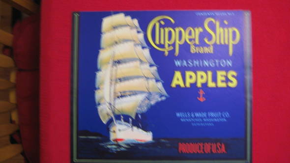 Clipper Ship Fruit Crate Label